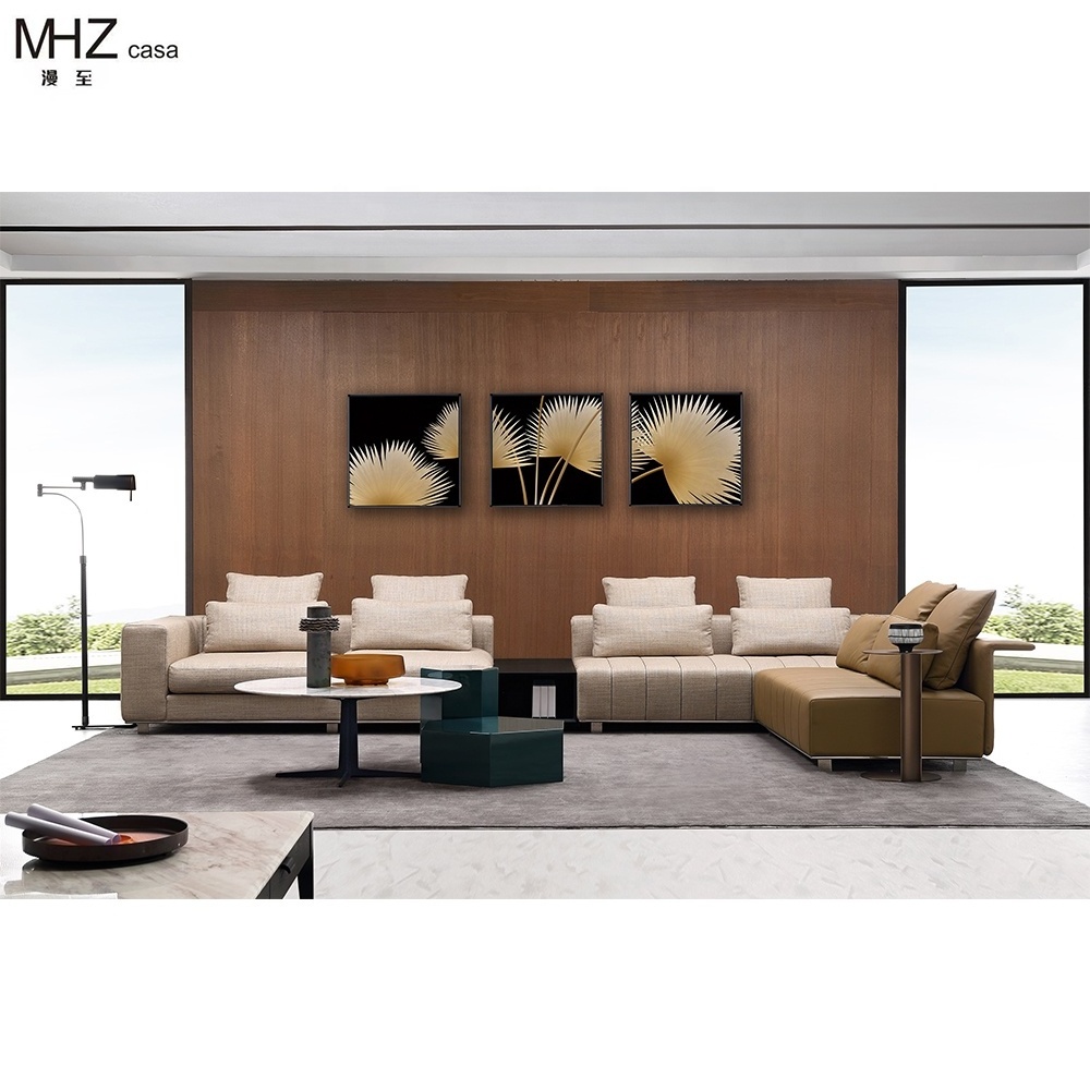 MHZ casa Furniture Creative Home Furniture European De Sede Designer Modern Modular Combined Leather Sofa S Snake Piano Key Sofa