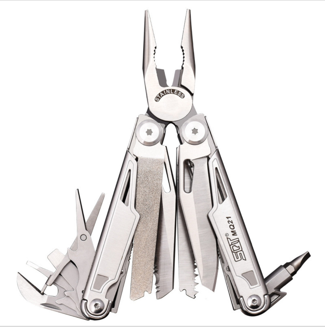 Multi Functional Durable Stainless Steel Camping Gadgets Hand Tool 18-in-1 Multi Tool Knife Folding Pliers