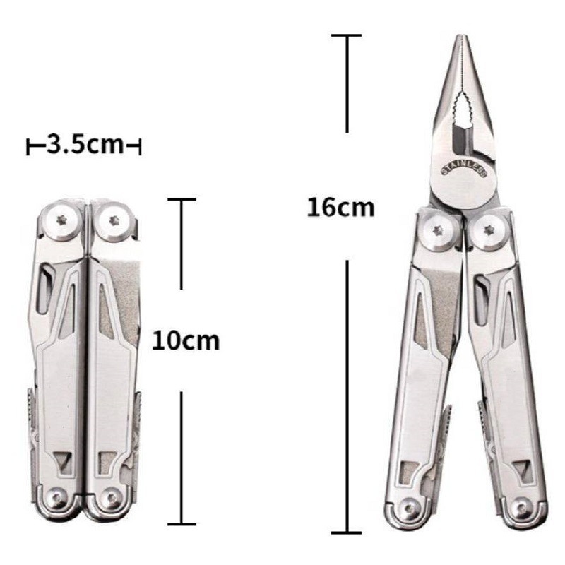 Multi Functional Durable Stainless Steel Camping Gadgets Hand Tool 18-in-1 Multi Tool Knife Folding Pliers