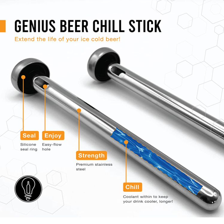 Smart Tool Food Grade Stainless Steel Beer Gadget Ice Sticks Chilling Rods