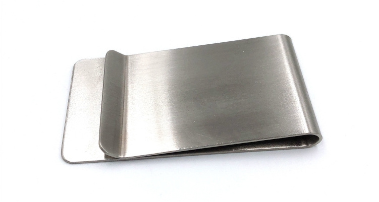 Promotion Wholesale Business Gifts Blank Silver Stainless Steel Metal Money Clip