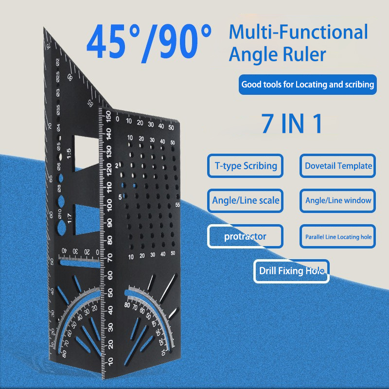 Durable 3D Mitre Carpentry Layout Tools Woodworking Saddle Square Angel Gauge