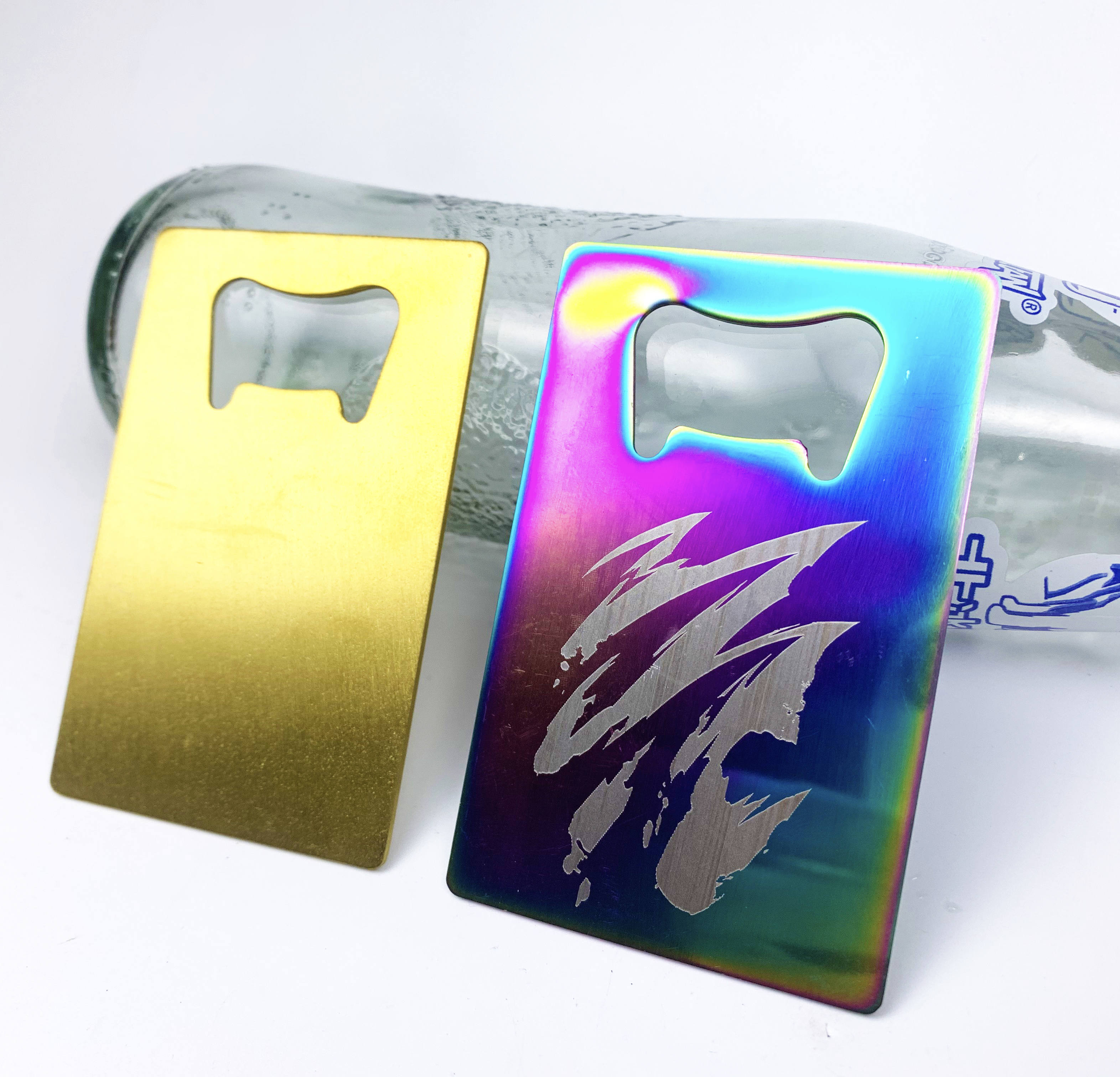 Custom Eco-Friendly Sublimation Flat Rectangle Credit Card Bottle Opener Printed Laser Engraved Logo Metal Beer Opener