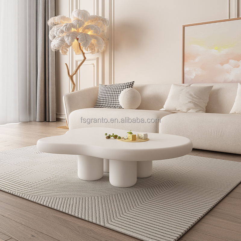 Nordic style cloud shaped coffee table home furniture cream art designer living room modern center table