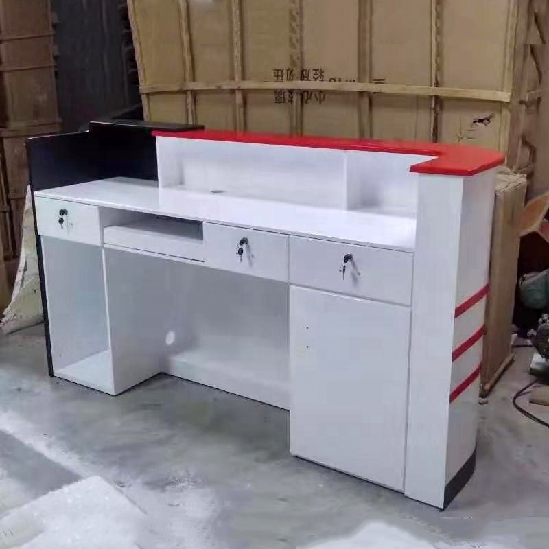 Great Foshan Factory Hot Sale Cheap Salon White Round Office Reception Desk Design Modern Reception Desk