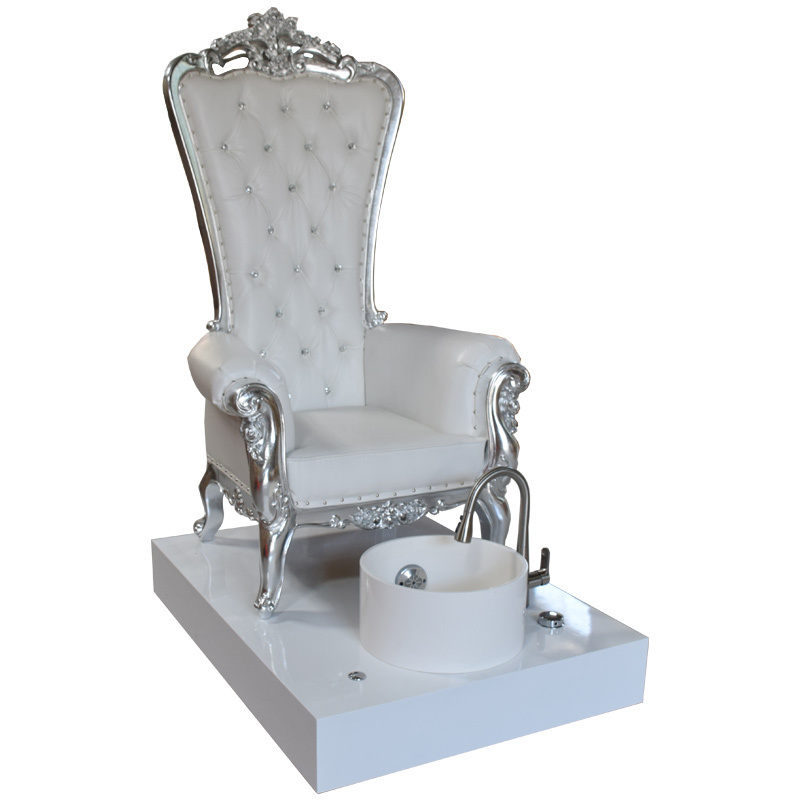 Hot Sell White And Grey Luxury Spa Pedicure Chair Cover With Pedicure Sink