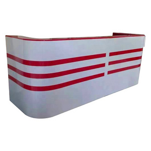 Great Foshan Factory Hot Sale Cheap Salon White Round Office Reception Desk Design Modern Reception Desk