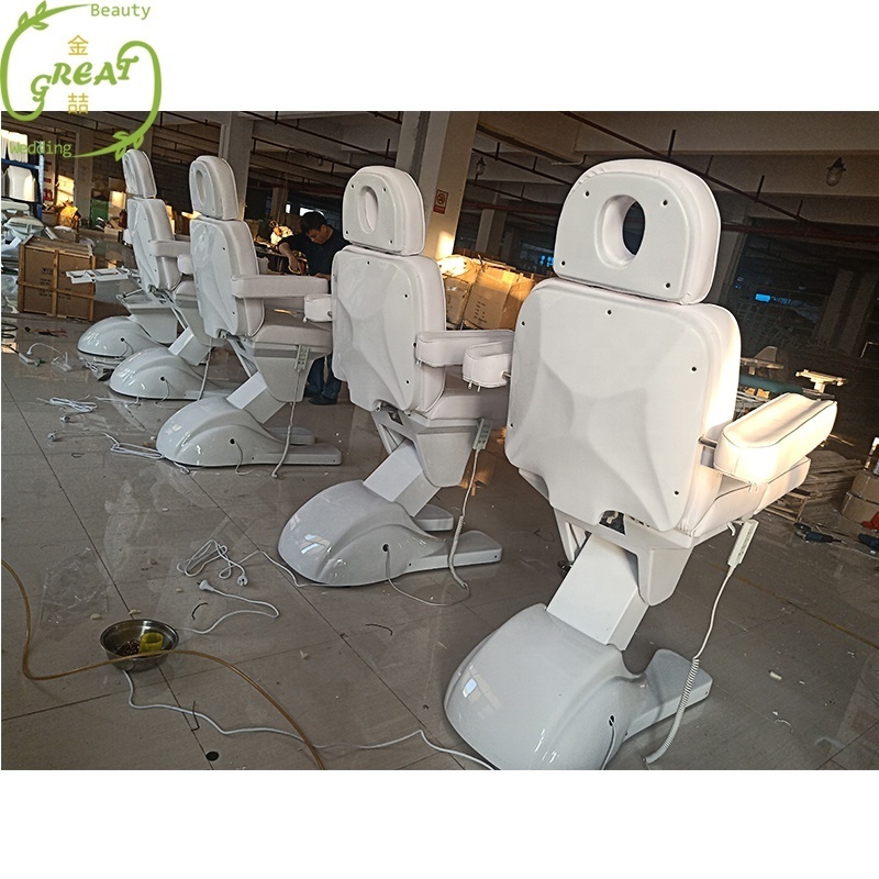 Great Foshan Factory White Beauty Salon Massage Table Bed Electric Vibrator Massage Bed Automatic Massage Bed