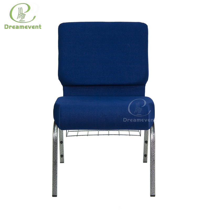 Wholesale factory supply padded church chairs customized used metal interlock church chairs for sale