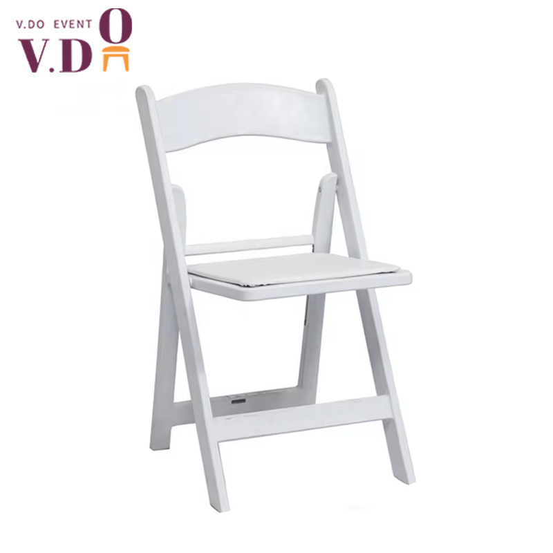 Wholesale Stackable Garden Wedding Event Padded Plastic Grey Resin Folding Chair hotel chairs