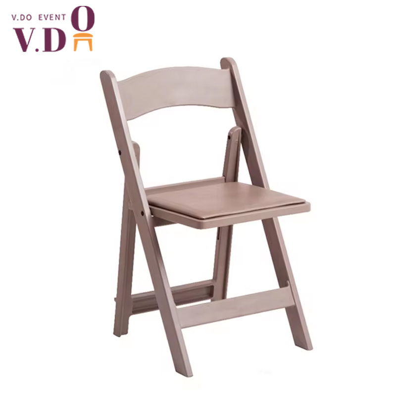 Wholesale Stackable Garden Wedding Event Padded Plastic Grey Resin Folding Chair hotel chairs