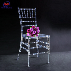 Guangdong Wholesale Crystal Acrylic Transparent Clear Chiavari Chair Resin Party Event Tiffany Chairs Wedding