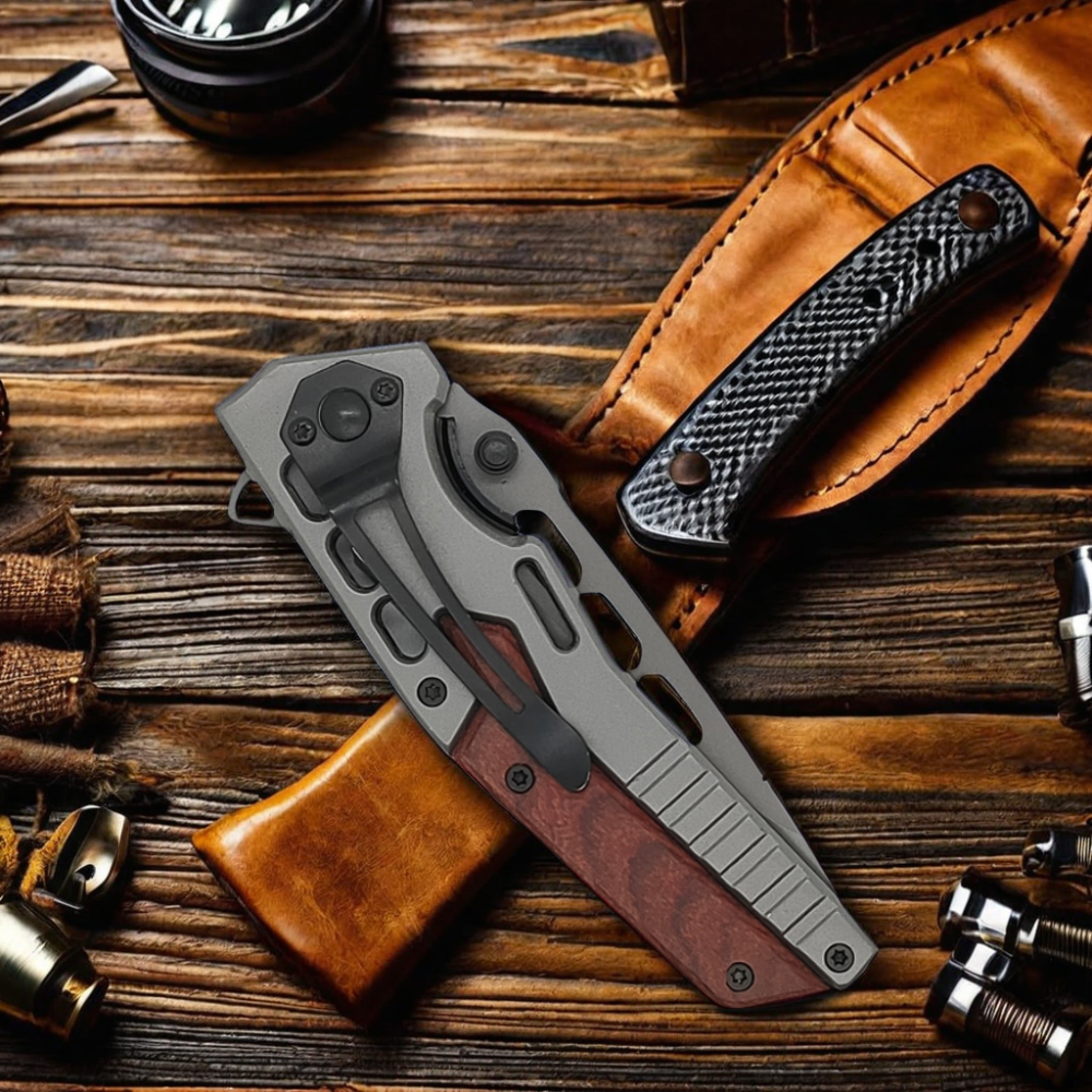 Top Sale Camping Tool 3Cr13 Blade Tactical Knife Pocket Knife Steel Folded Knives New style wood survival camping customized