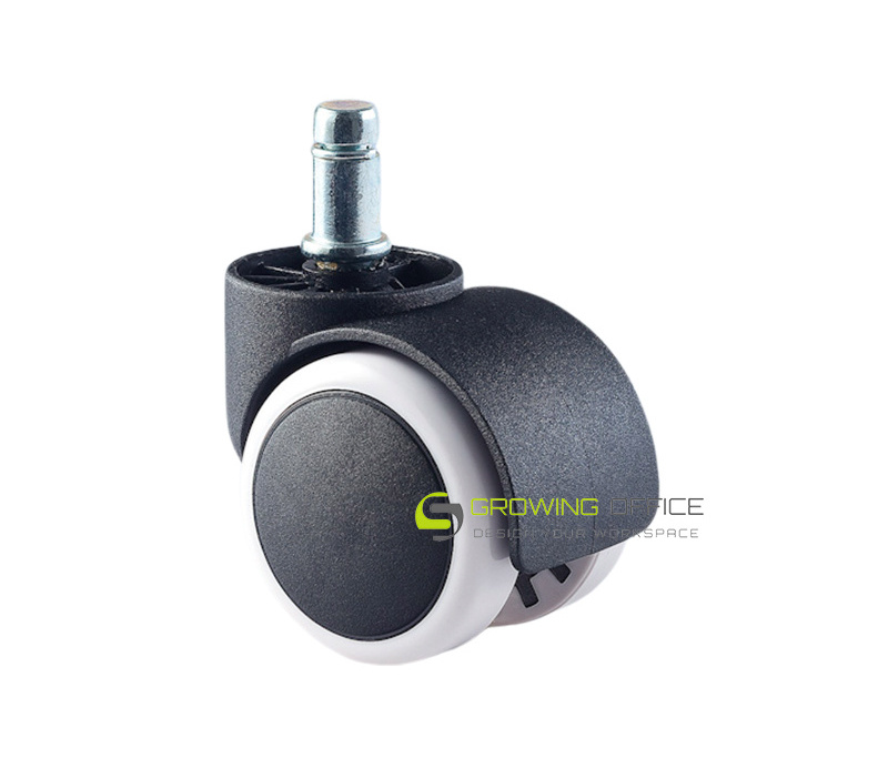 60MM Office Furniture Swivel Chair Component Home Chair Replacement Parts Plastic Mute Caster PU Wheels