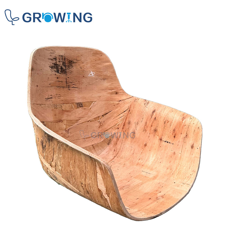 manufacture Customized Birch chair bent plywood unfinished chair frame, molded chair seat and backrest parts wood shell