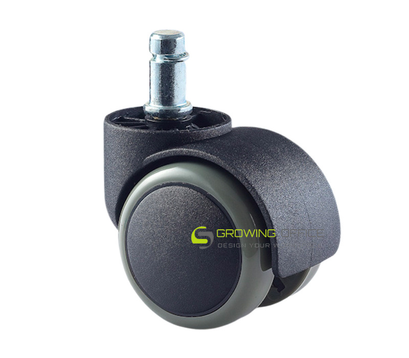 60MM Office Furniture Swivel Chair Component Home Chair Replacement Parts Plastic Mute Caster PU Wheels