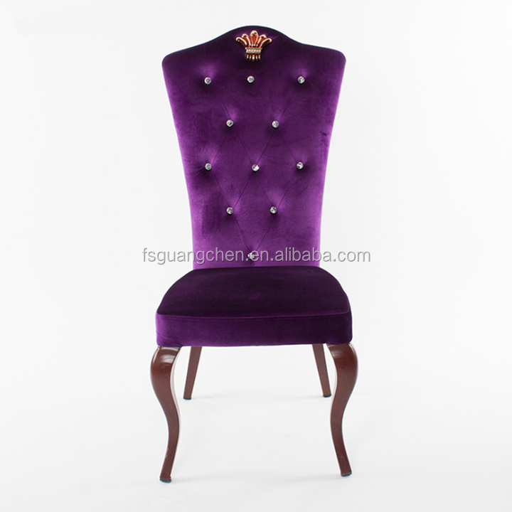 Quality promise Europe style crown classic royal imitated wood king chair