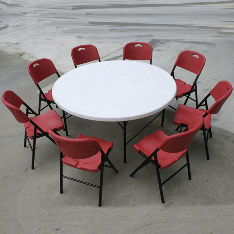 Hot Sales dining table and chair Folding dinner round banquet tables