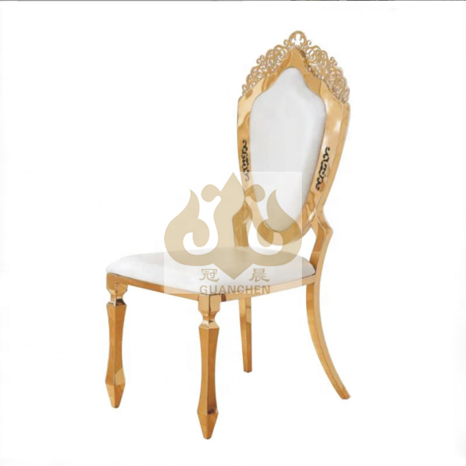 Wholesale Royal King Throne Gold Stainless Steel Wedding Chair