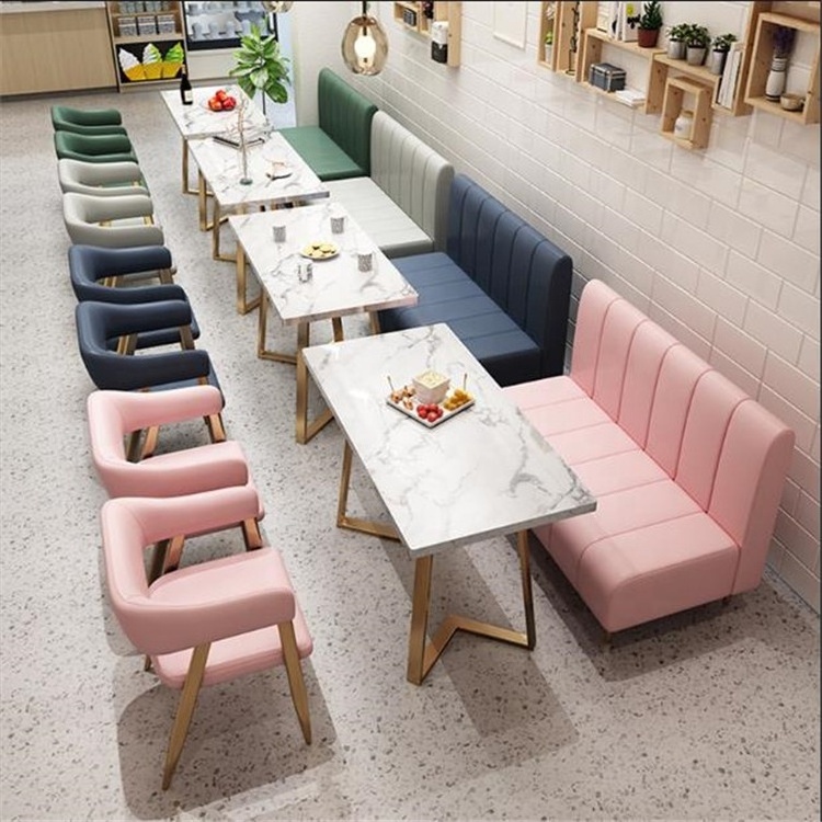 Modern new design restaurant sofa booths indoor club furniture table and chair single cafe sofa restaurant luxury