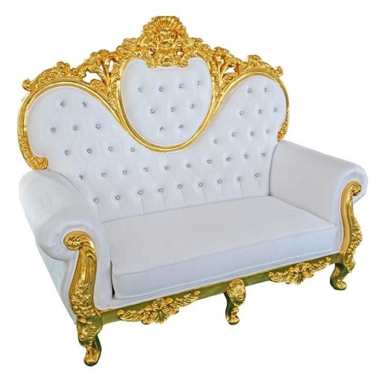 wholesale wedding rental bride and groom sofa chair royal cheap high back king throne sofa chair