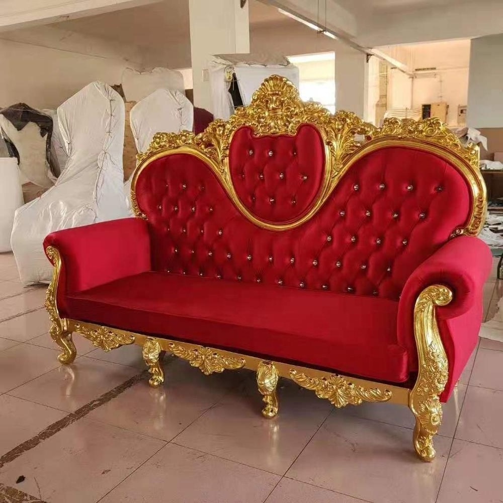 wholesale wedding rental bride and groom sofa chair royal cheap high back king throne sofa chair