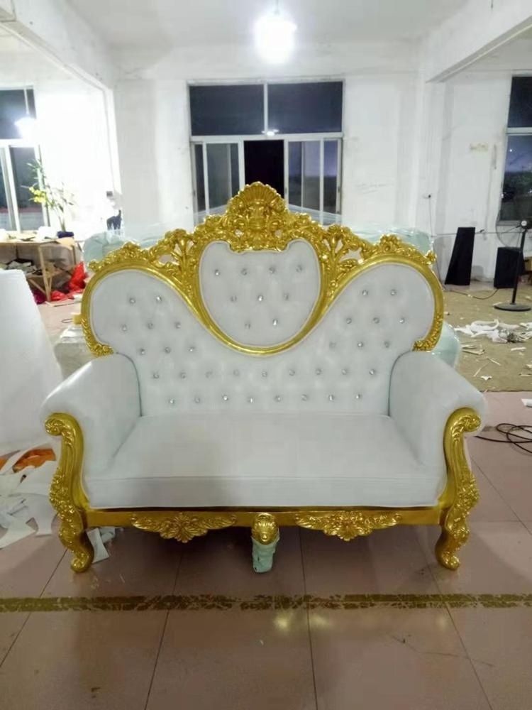 wholesale wedding rental bride and groom sofa chair royal cheap high back king throne sofa chair