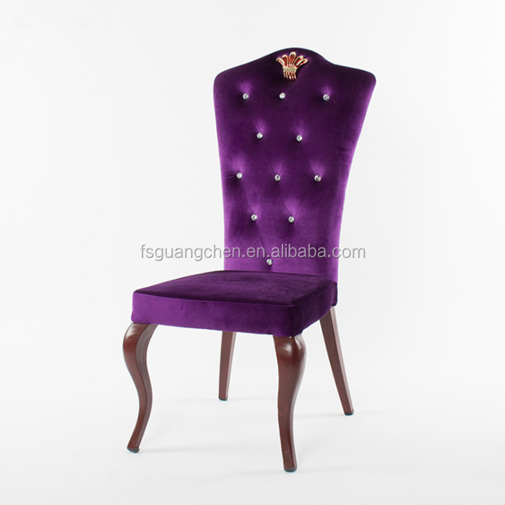 Quality promise Europe style crown classic royal imitated wood king chair