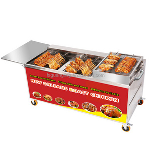 Hand-push commercial roast whole chicken gas grill machine price for sale