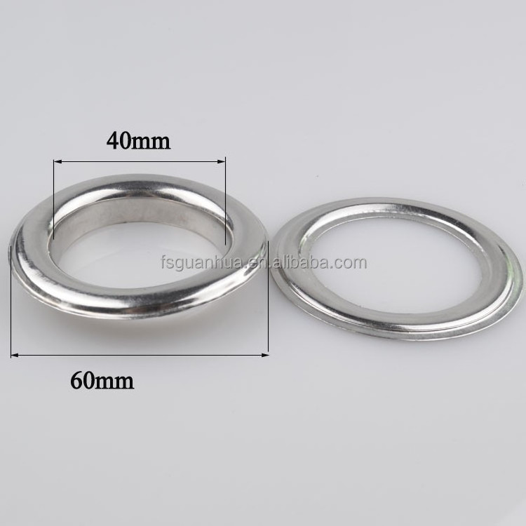 Stainless steel snap eyelet for curtains