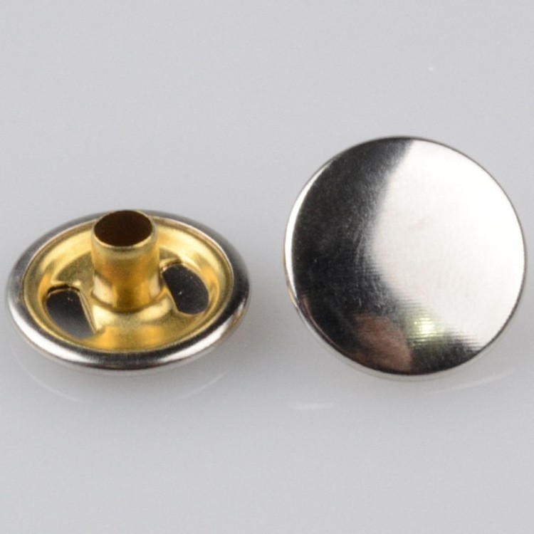 New Product #201 Screw Three Parts Silver Custom Snap Button For Helmet