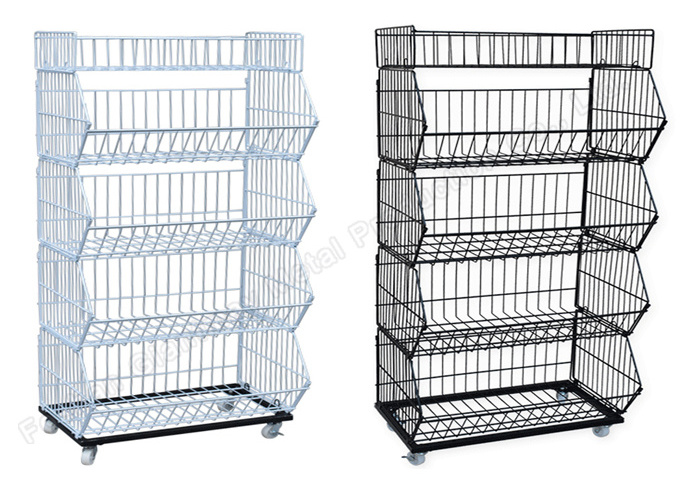 Popular Mesh Shelf Potato Chips Stand for Groceries Snacks Wire Storage Rack Shelf