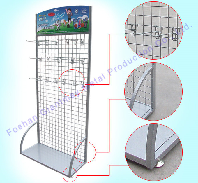 Gridwall Panel Display Stand Heavy Movable Floorstanding Grid Wall Panels Retail Display Rack Craft