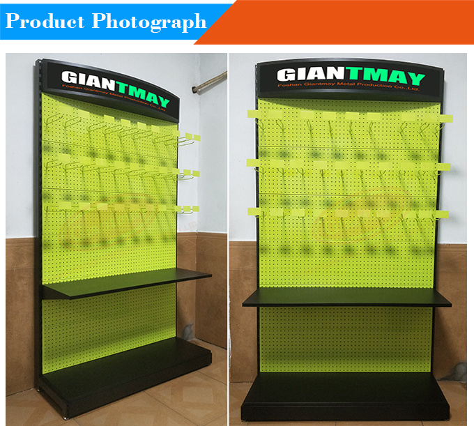 Pegboard Retail metal Shop Display Stand Hardware Store Tools Display Rack peg board floor merchandise display stand