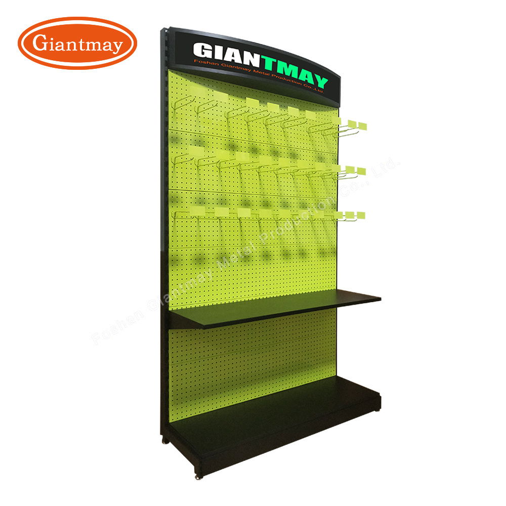 Pegboard Retail metal Shop Display Stand Hardware Store Tools Display Rack peg board floor merchandise display stand