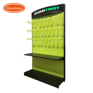 Pegboard Retail metal Shop Display Stand Hardware Store Tools Display Rack peg board floor merchandise display stand