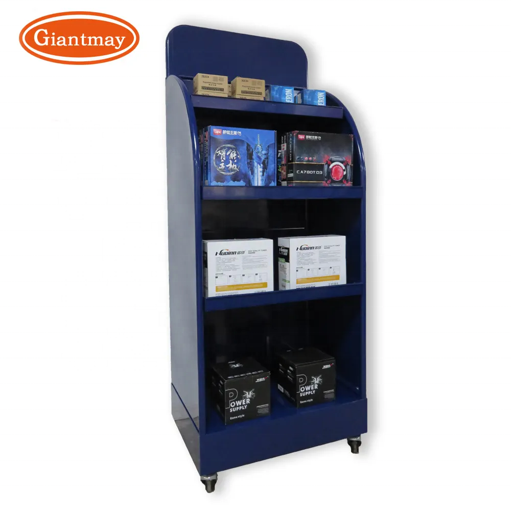 Car Battery Auto Display Rack Battery Metal Retail Shop Shelves Stand  with Wheels