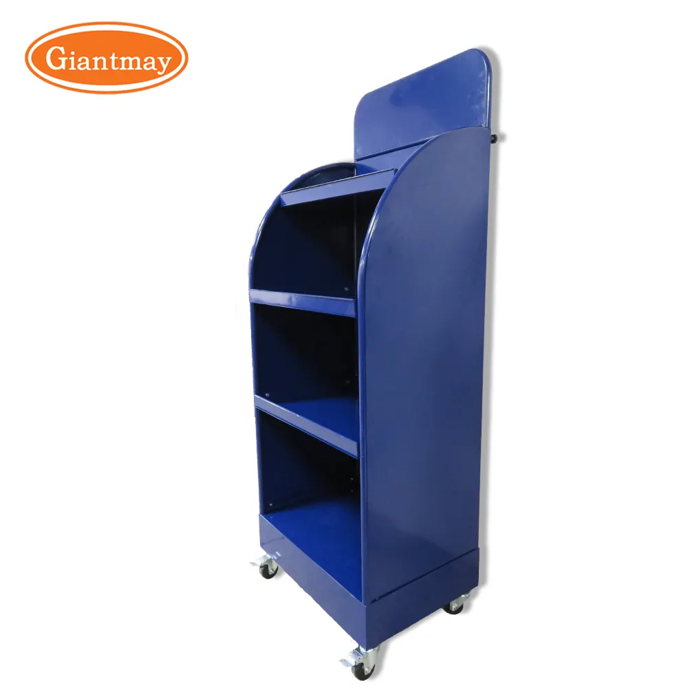 Car Battery Auto Display Rack Battery Metal Retail Shop Shelves Stand  with Wheels