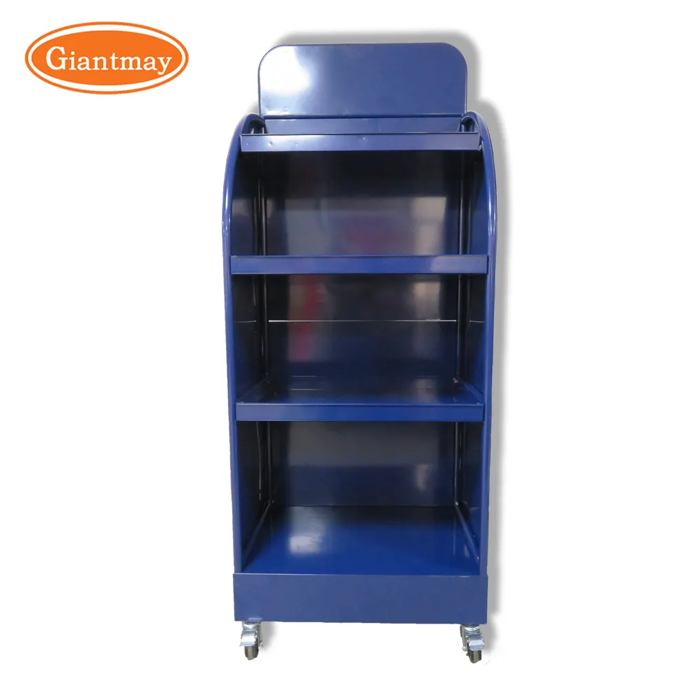 Car Battery Auto Display Rack Battery Metal Retail Shop Shelves Stand  with Wheels