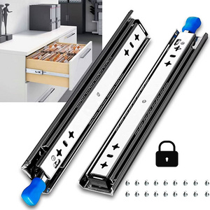 GUANZHIYU Locking Side Mount Glides Drawer Rails Cabinet Dresser RV Tool Box Runners