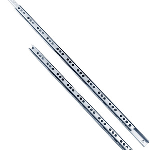 GUANZHIYU 17mm Metal Table Slide 16" Full Extension Slide Track Rail Ball Bearing Two Way Drawer Slides