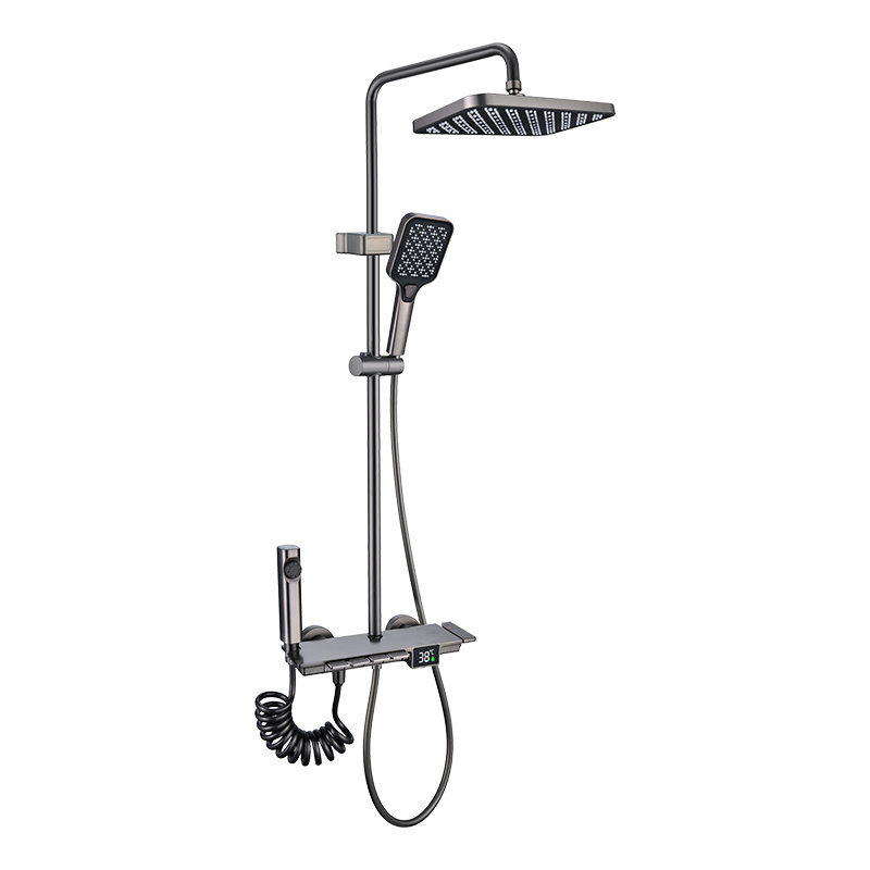 Factory hot sales Bathroom Rain Shower System Dual Combo 3-setting Handheld Faucet Set with Slide Bar