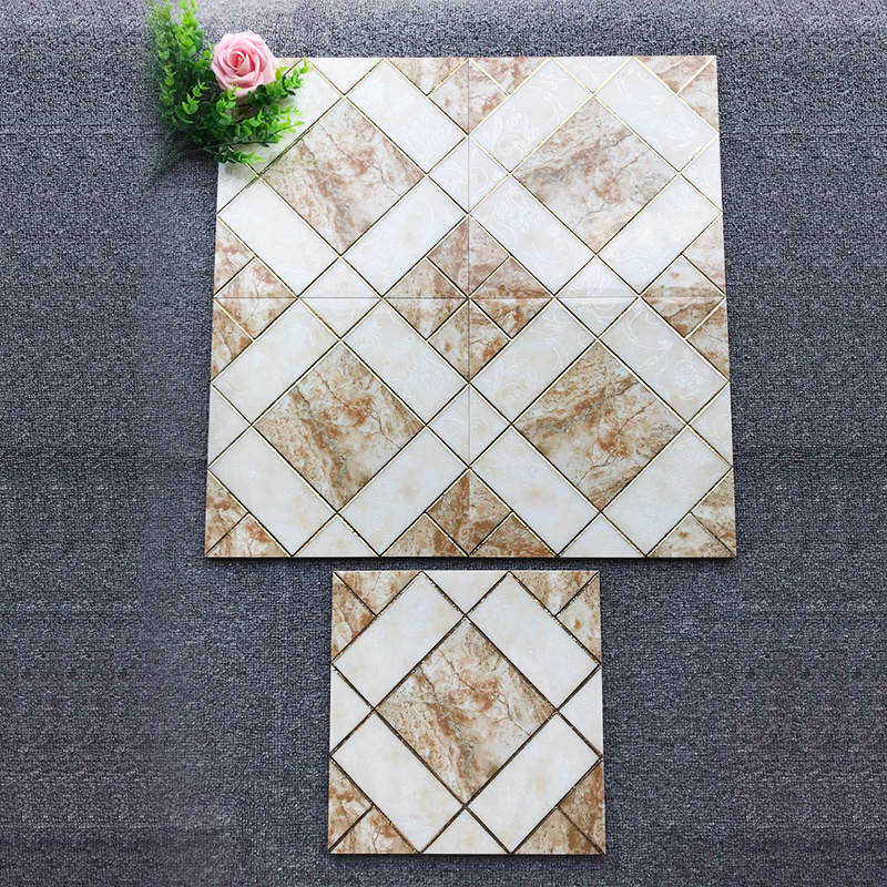 Hot sale Concept For Bathrooms Polished Glazed Ceramic Tiles Floor Gold Porcelain Tile