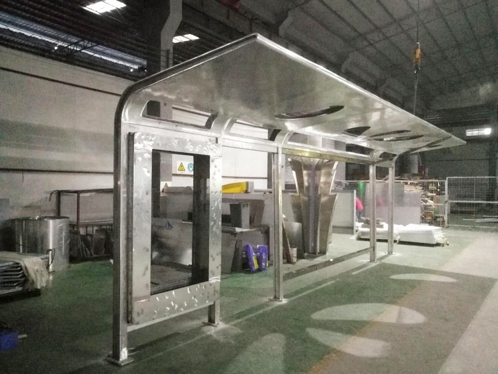 Passenger Waiting Shelter Outdoor Shelter Stainless Steel Bus Stop Shelter Price for Wholesale