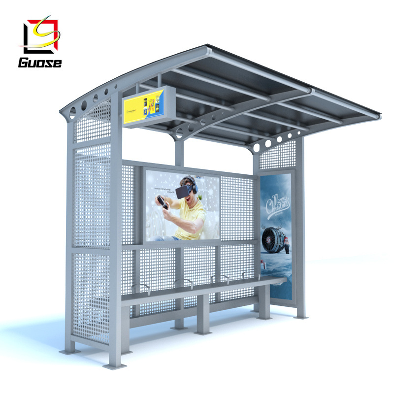 wholesale bus station design aluminum shelter,metal used bus stop shelters