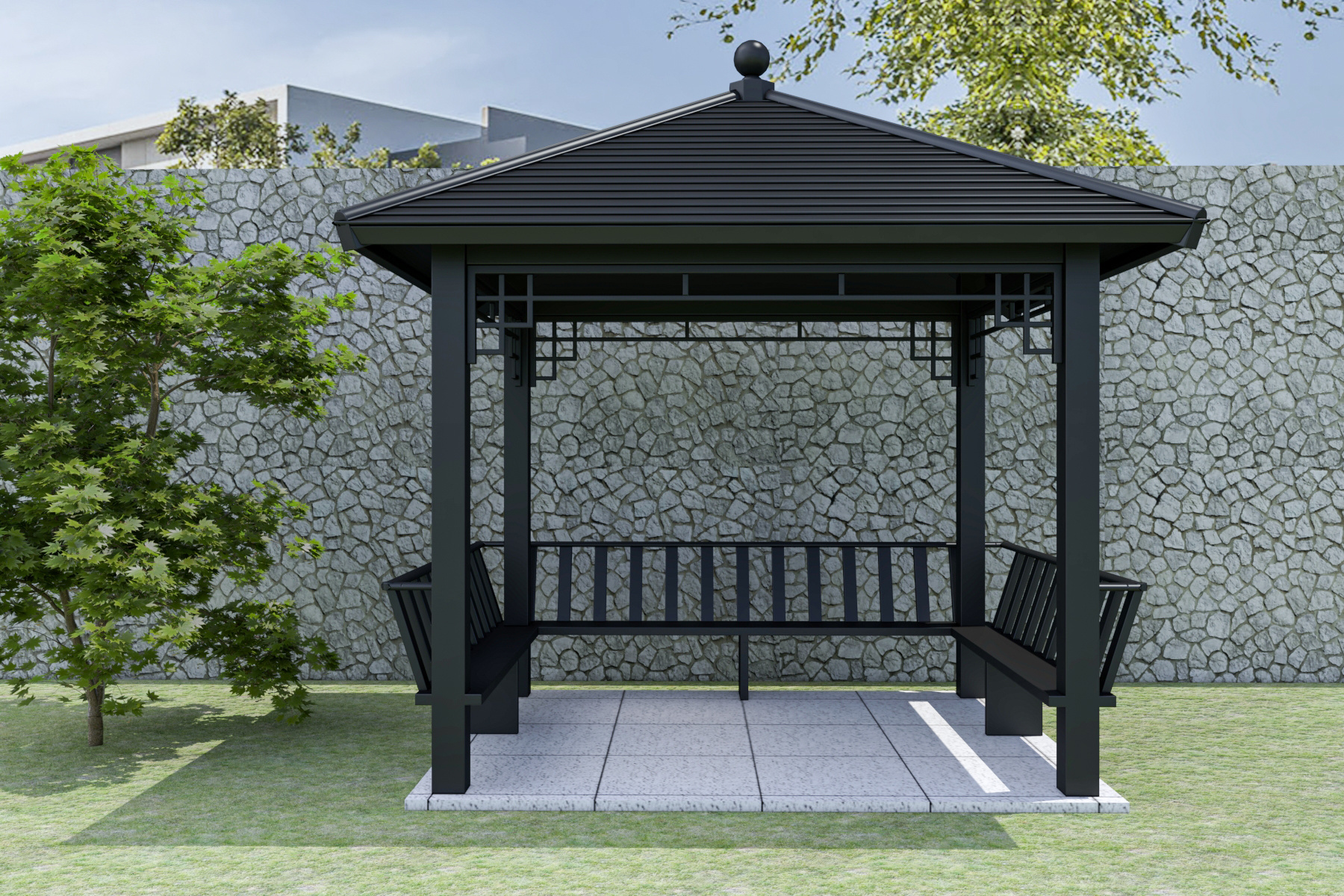 Hot sale manufacturer large Garden Metal Pavilion Wrought Iron Gazebo Antique Cast Iron Gazebo Wholesale