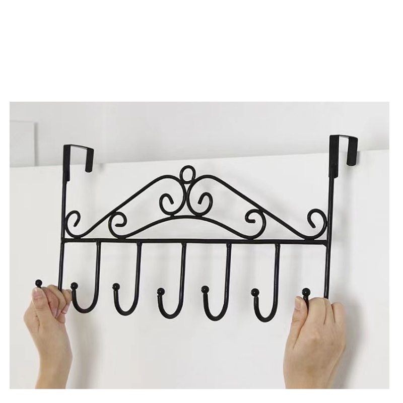 Factory direct sales multifunctional door behind the wall bedroom door hanging rack clothes, hats and hooks