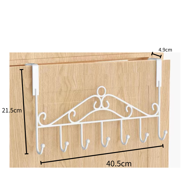 Factory direct sales multifunctional door behind the wall bedroom door hanging rack clothes, hats and hooks