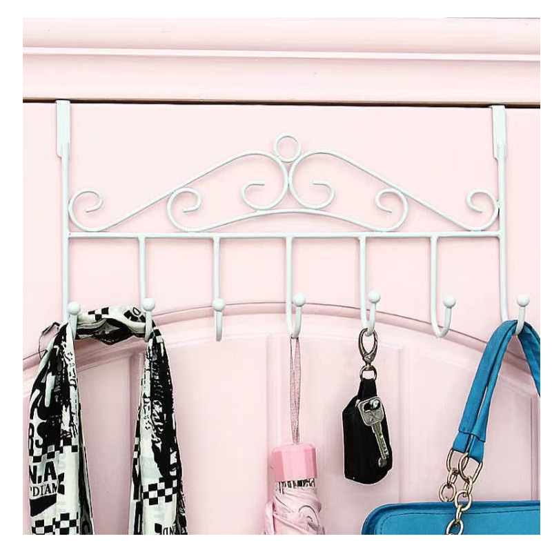 Factory direct sales multifunctional door behind the wall bedroom door hanging rack clothes, hats and hooks