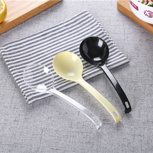 Japanese 25PCS Black Chinese Soup Spoon Anti-Fall Scoop Thick Cooking Meal Food Spoon Dinnerware